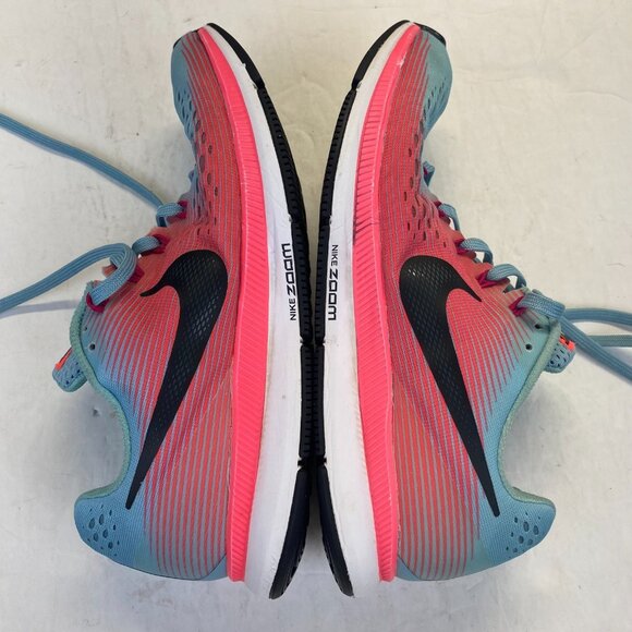 Nike Womens Air Zoom Pegasus 34 Blue Pink Running Shoes Sneakers Size 9,Athletic - Picture 6 of 12